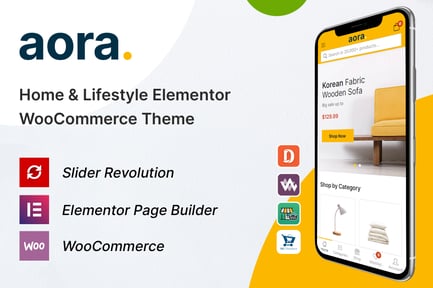 Aora - Ev ve Yaşam Elementor WooCommerce Teması