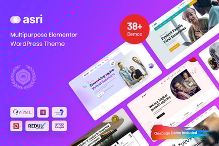 Asri - Çok Amaçlı Elementor WordPress Teması