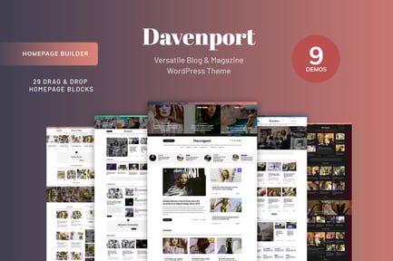 Davenport - Blog ve Dergi WordPress Teması