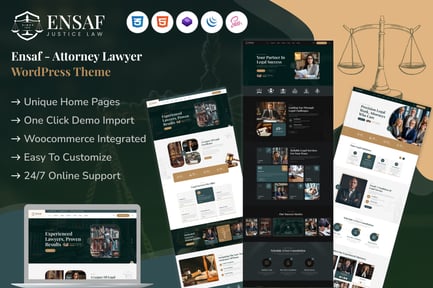 Ensaf - Avukat WordPress Teması
