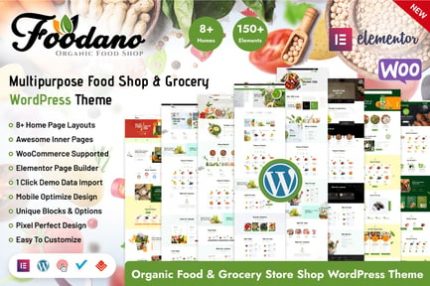 Foodano - Doğal Gıda Dükkanı WordPress Teması