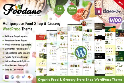 Foodano - Doğal Gıda Dükkanı WordPress Teması