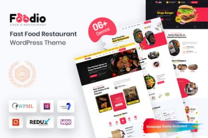 Foodio - Hızlı Gıda Restoranı WordPress Teması