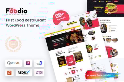 Foodio - Hızlı Gıda Restoranı WordPress Teması
