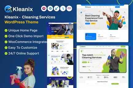 Kleanix - Temizlik Hizmeti WordPress Teması