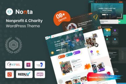 Nonta - Kar Amacı Gütmeyen Kuruluşlar ve Hayır Kuruluşları İçin WordPress Teması