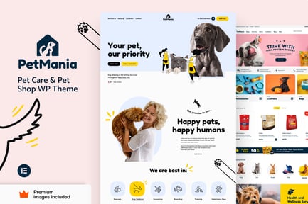 PetMania - Evcil Hayvan Dükkanı Evcil Hayvan Bakımı WooCommerce e-Ticaret