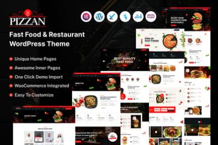 Pizzan - Fast Food ve Restoran WordPress Teması