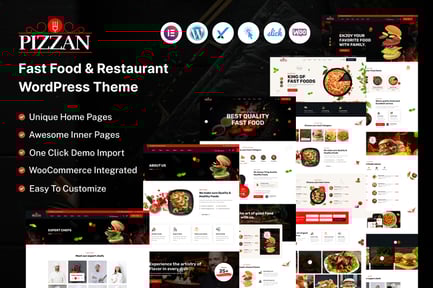Pizzan - Fast Food ve Restoran WordPress Teması