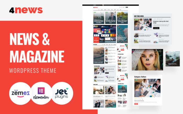 4News - Haber ve Dergi Elementor Teması