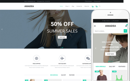 Amadea – Mobil Uyumlu WooCommerce WordPress Teması