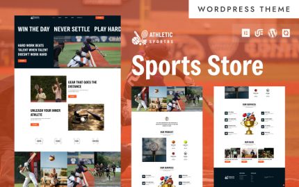 Athletic - En İyi Spor Mağazası ve Çevrimiçi Spor Mağazası WooCommerce Elementor Teması