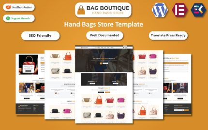 Bag Boutique - Lüks El Çantaları Satış Mağazası WordPress Elementor Teması