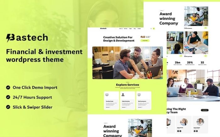 Bastech - Yaratıcı Mobil Uyumlu Elementor WordPress Teması