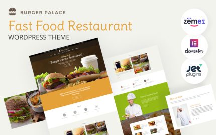 Burger Palace - Hızlı Gıda Restoranı WordPress Teması