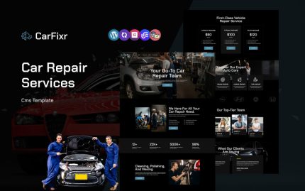 CarFixr - Araba Tamir Hizmetleri Çok Amaçlı Mobil Uyumlu WordPress Teması