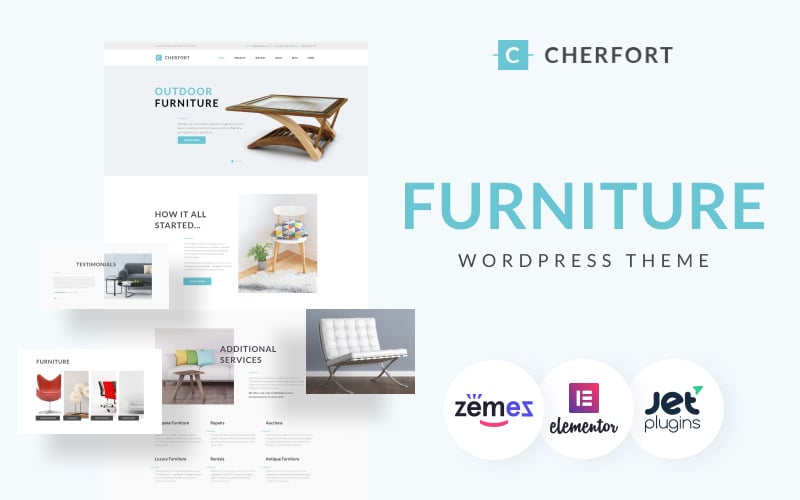 Cherfort - Mobil Uyumlu Mobilya Şirketi WordPress Teması