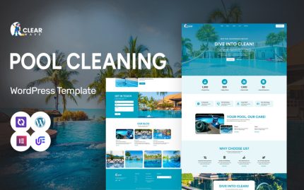 Clear Wave - Havuz Temizliği, Bakımı ve Kurulumu WordPress Elementor Teması