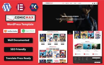 Comic Max – Anime ve Manga Hikayeleri WordPress Elementor Teması