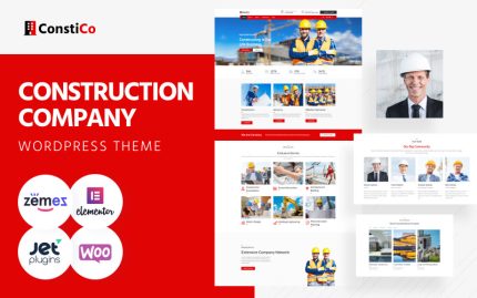 Constico - İnşaat Modern Elementor WordPress Teması