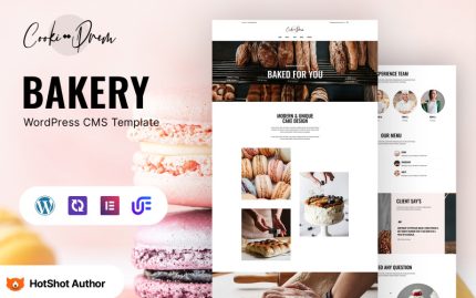 Cookie Drem - Fırın ve Tarifler WordPress Elementor Teması