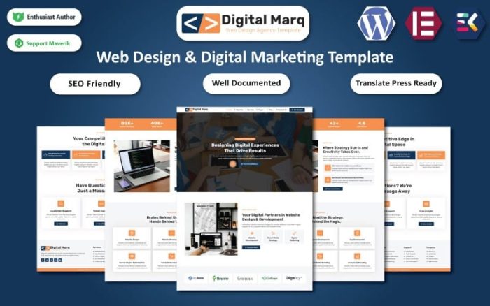 Digital Marq - Web Tasarım ve Dijital Pazarlama Ajansı Elementor Teması