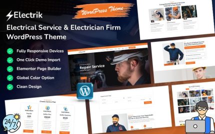 Electrik - Elektrik Servisi ve Elektrikçi Firması WordPress Teması