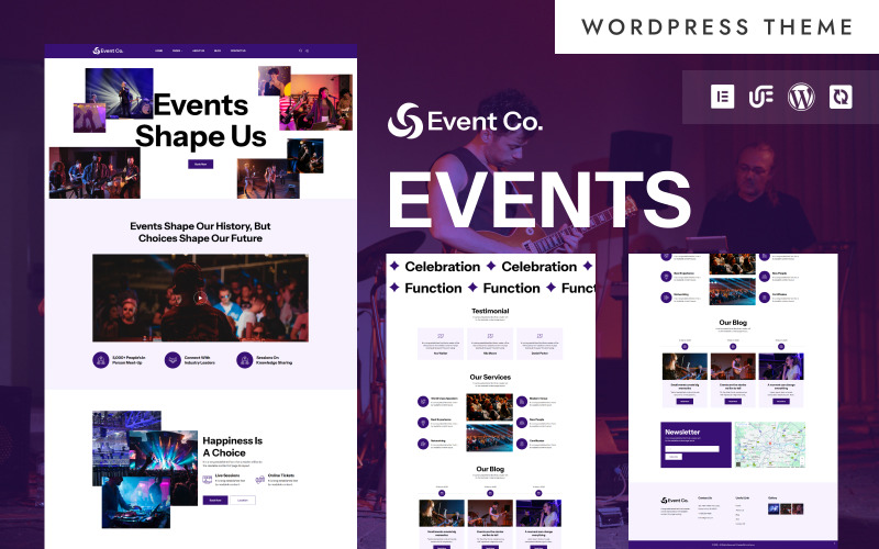 Event Co. - Konser, Festival ve Etkinlik Yönetimi WordPress Elementor Teması