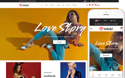 Ewear - İç Giyim, Mayo, Pijama WooCommerce WordPress Teması