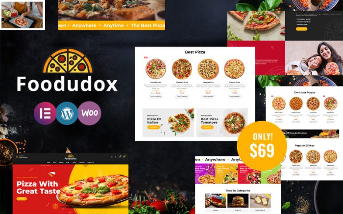 Foodudox - Pizza, Fast Food ve Restoran WooCommerce Teması