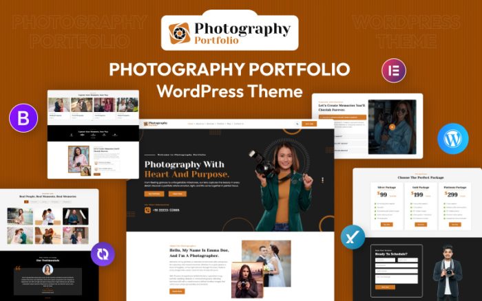 Fotoğraf Portföyü Elementor WordPress Teması