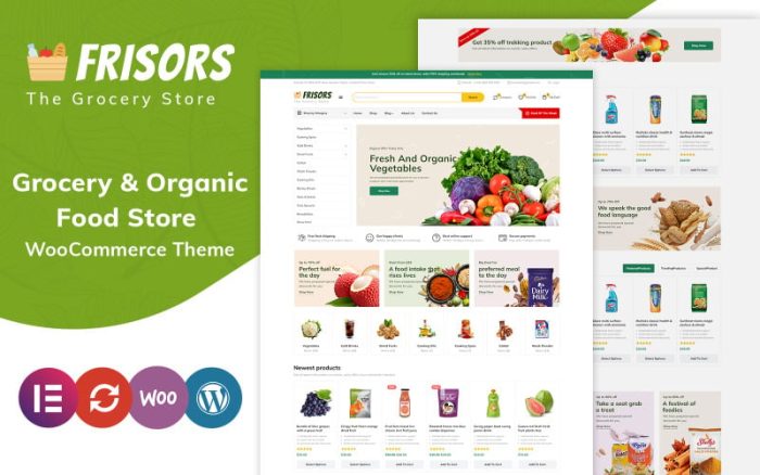 Frisors - Market ve Organik Gıda Mağazası Elementor WooCommerce Teması