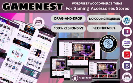 GameNest - Oyun Aksesuarları Mağazası WooCommerce Elementor Mobil Uyumlu Tema
