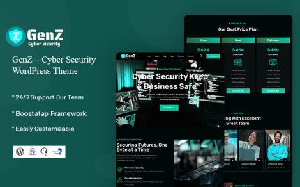 GenZ - Siber Güvenlik WordPress Teması