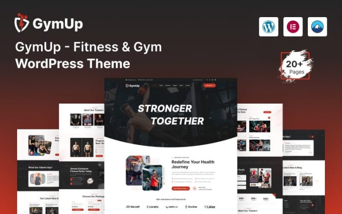 GymUp - Fitness ve Spor Salonu WordPress Teması