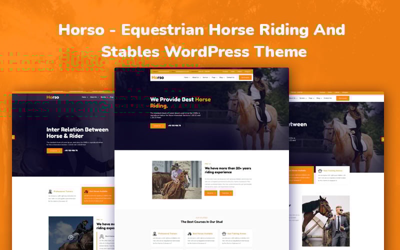 Horso - Binicilik Binicilik Ve Ahırlar WordPress Teması