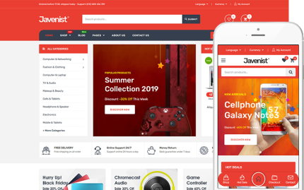 Javenist - Çok Amaçlı Tema WooCommerce Teması