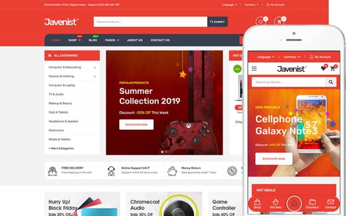 Javenist - Çok Amaçlı Tema WooCommerce Teması