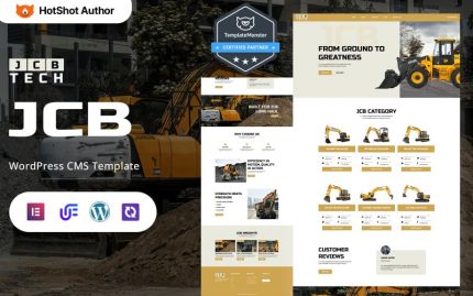 Jcb Tech - JCB Yükleyici ve Ağır Hizmet Makineleri WordPress Elementor Teması