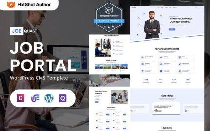 Job Quast - Profesyonel İş Portalı ve İşe Alma WordPress Elementor Teması