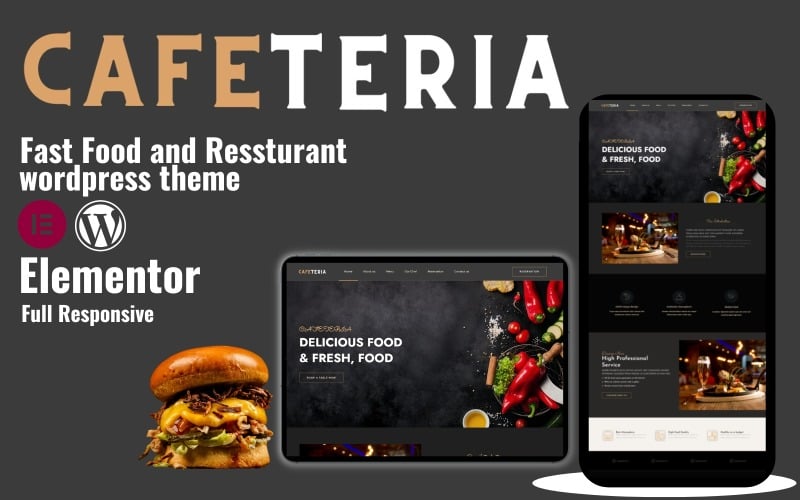 Kafeterya- Fast Food Ve Restoran WordPress Mobil Uyumlu Teması