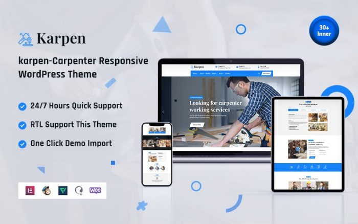 Karpen - Marangoz ve Ahşap Mobil Uyumlu WordPress Teması