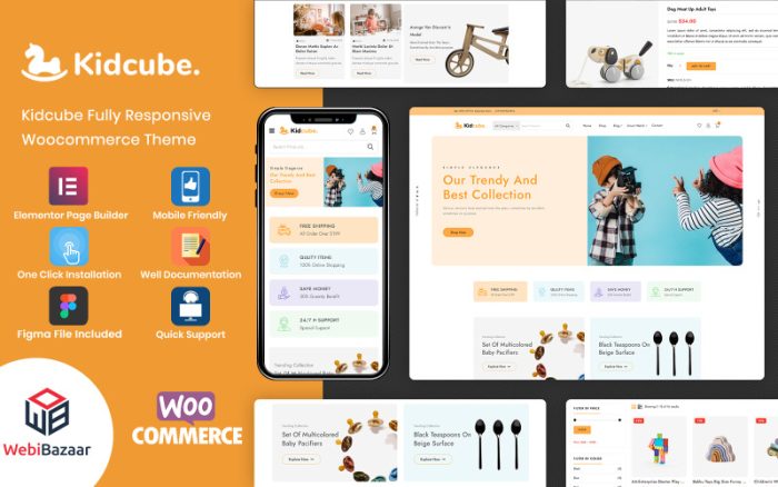 KidCube - Bebek Çocuk Giyim ve Oyuncakları WordPress Teması