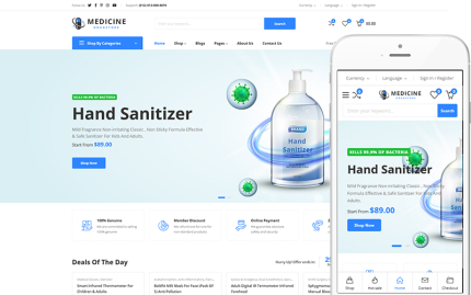 Medicine - Eczane, Medikal ve Güzellik Mağazası WooCommerce WordPress Teması