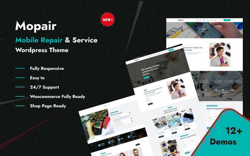 Mopair - Cep Telefonu Tamir Hizmetleri WordPress Teması