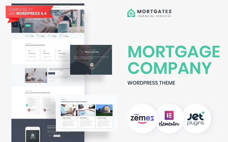 Mortgates - Finansal Hizmetler Modern Elementor Teması