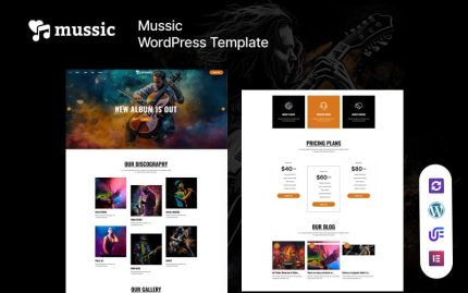 Müzik - Müzik WordPress Elementor Teması