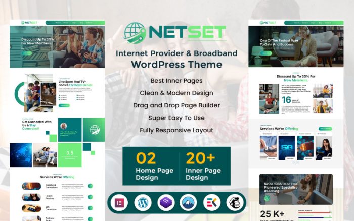 Netset - İnternet Sağlayıcısı ve Geniş Bant WordPress Teması