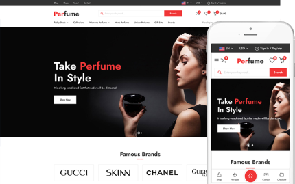 Parfüm - Kozmetik ve Parfüm Mağazası WooCommerce WordPress Teması