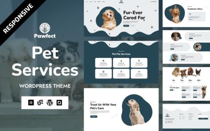 Pawfect - Evcil Hayvan Bakımevi ve Veterinerlik Hizmetleri WordPress Elementor Teması